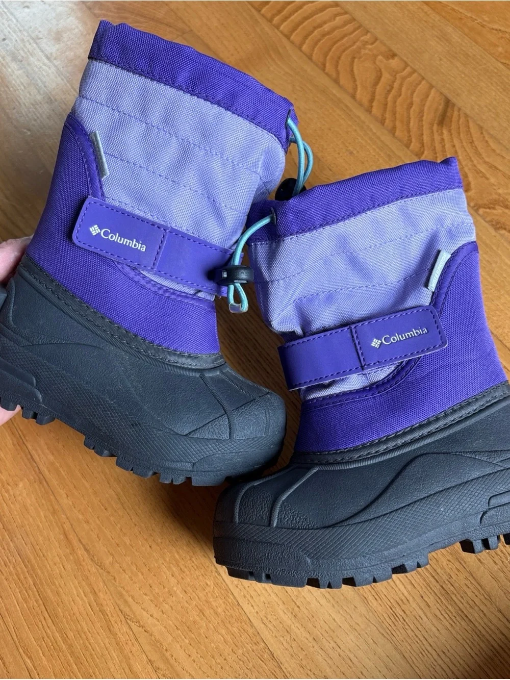 Columbia Snow Boots toddler Child Sz 8 Girls Purple Powderbug Plus 11 Waterproof